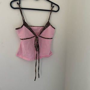 Pink and cheetah print cami